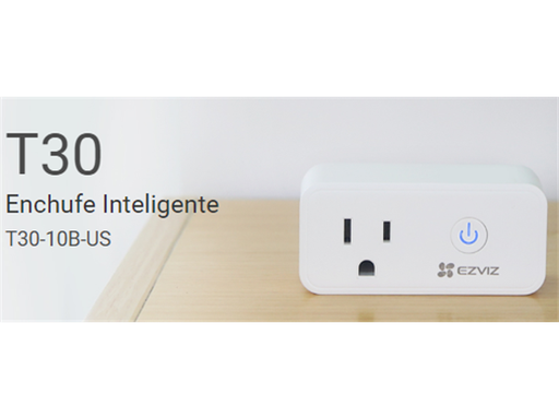 [107741] TOMACORRIENTE SMART EZVIZ,  WIFI 2,4 GHZ, PROGRAMABLE PARA ENCENDIDO Y APAGADO POR SOFTWARE, CONTROL DE VOZ GOOGLE Y ALEXA (CS-T30).