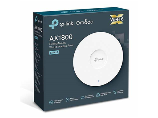 [105868] ACCESS POINT TP-LINK OMADA, ENGENIUS EAP610, 2.4GHZ/300MBPS, 5.0GHZ/1200MBPS, 1 PUERTO LAN POE GIGABIT, 802.11A/B/G/N, DUAL BAND.