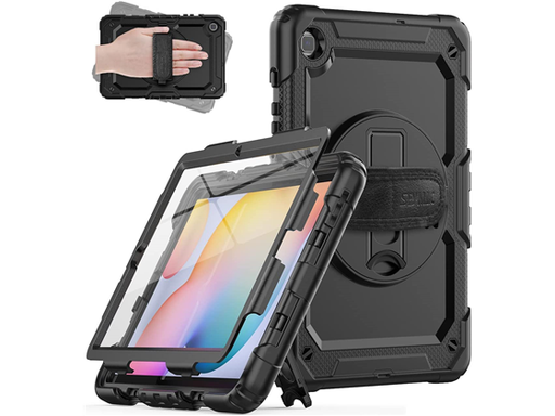 [94120] COVER AZZSY PARA SAMSUNG GALAXY TAB S6 LITE CASE 10.4'', A PRUEBA DE CHOQUES, NEGRO