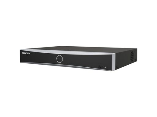 [104945] NVR HIKVISION ACUSENSE, 8 CANALES, 4K, 1U, 8MP, 8 POE, (3840 × 2160), 1 SATA, UP TO 10 TB