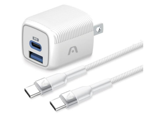 [107151] CARGADOR USB + USB-C DE PARED DUAL, CON CABLE TIPO C, ENTRADA 110-240V ~ 50/60HZ, FUNCIONA A LA PERFECCIÓN CON TELÉFONOS INTELIGENTES, TABLETAS Y OTROS DISPOSITIVOS ALIMENTADOS POR USB, COLOR BLANCO (ARG-AC-0155WT).