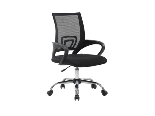 [88197] SILLA EJECUTIVA MYO, SOPORTE LUMBAR, BASE DE PVC, BASE DE CROMO, COLOR NEGRO