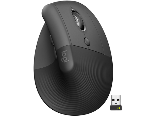 [94651] MOUSE LOGITECH LIFT VERTICAL ERGONOMICO INALAMBRICO (WIRELESS) COLOR NEGRO, HASTA 10 METROS DE DISTANCIA, 400-4000 DPI AJUSTABLE, 6 BOTONES.