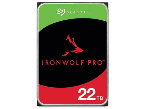 [96739] DISCO DURO 22TB INTERNO SEAGATE PARA NAS IRONWOLF PRO 3.5'', 7200RPM SATA 6GBPS 512MB CACHE, OPERACION 24/7(ST22000NT001)
