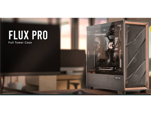 [107899] CASE GAMING ANTEC FLUX PRO FULL TOWER. COLOR NEGRO. ESTE CHASIS INCORPORA LA INNOVADORA PLATAFORMA F-LUX (FLOW LUXURY) DE ANTEC PARA UN FLUJO DE AIRE EXCELENTE Y REFRIGERACIÓN MEJORADA DE LA GPU. CUENTA CON UN PANEL FRONTAL DE MADERA PREMIUM Y VENTILACIÓN MULTIDIRECCIONAL EXTENSA. INCLUYE SEIS VENTILADORES PWM DE ALTO RENDIMIENTO PREINSTALADOS CON UN HUB DE CONTROL ARGB Y PWM INTEGRADO: TRES DE 140MM (FRONTAL), DOS DE 120MM (CUBIERTA PSU, FLUJO INVERSO) Y UNO DE 140MM (TRASERO). PANELES LATERALES DE VIDRIO TEMPLADO. INNOVADOR MONTAJE DE PSU ISHIFT DE 90°. COMPATIBLE CON PANTALLA DE TEMPERATURA DUAL CPU/GPU (REQUIERE SOFTWARE IUNITY). SOPORTA BRACKETS DE REFRIGERACIÓN SUPERIOR Y FRONTAL REMOVIBLES, Y MONTAJE DE GPU VERTICAL. CONECTIVIDAD FRONTAL: DOS PUERTOS USB 3.0, UN PUERTO USB TIPO-C Y UN CONECTOR DE AUDIO HD. SOPORTA PLACAS BASE E-ATX (=285MM), ATX, MICRO-ATX E ITX. ALTURA MÁXIMA DISIPADOR CPU: 190MM. LONGITUD MÁXIMA GPU: 455MM. CAPACIDAD DE RADIADOR: HASTA 420MM (FRONTAL/SUPERIOR), 360MM (CUBIERTA PSU), 240MM (INFERIOR), 140MM (TRASERO). DIMENSIONES: 530 X 245 X 545 MM. INCLUYE FILTRO DE POLVO INFERIOR EXTRAÍBLE.