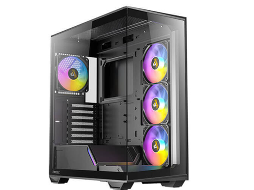[107895] CASE GAMING ANTEC C3 ARGB CONSTELLATION SERIES MID-TOWER. COLOR NEGRO. DISEÑO DE DOBLE CÁMARA PARA GESTIÓN DE CABLES Y REFRIGERACIÓN ÓPTIMA. PANELES FRONTAL Y LATERAL DE VIDRIO TEMPLADO PARA VISTA PANORÁMICA DE 270°. SOPORTA PLACAS BASE E-ATX, ATX, MICRO-ATX E ITX. INCLUYE DOS VENTILADORES ARGB DE 140MM PREINSTALADOS EN EL COSTADO. CONECTIVIDAD FRONTAL: DOS PUERTOS USB 3.0, UN PUERTO USB TIPO-C Y UN PUERTO DE AUDIO HD. GESTIÓN DE CABLES: 90MM EN LA CÁMARA TRASERA. ALTURA MÁXIMA DISIPADOR CPU: 175MM. LONGITUD MÁXIMA GPU: 440MM. CAPACIDAD PARA CUATRO UNIDADES DE 3.5" Y CINCO DE 2.5". FUENTE DE PODER ATX (HASTA 240MM). FILTROS DE POLVO REMOVIBLES SUPERIOR, INFERIOR Y LATERAL.