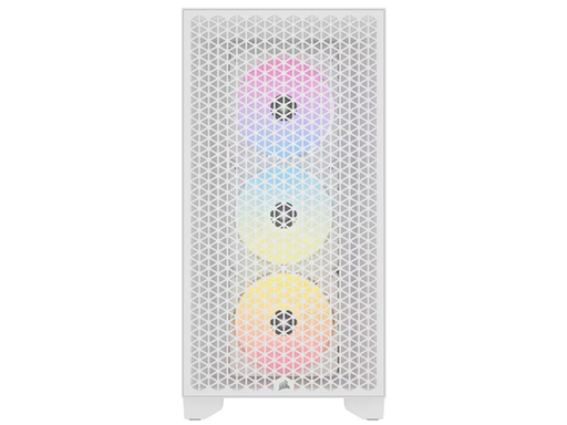 [95563] CASE CORSAIR 3000D RGB AIRFLOW, MID TOWER, WHITE, 7 EXPANSION SLOT, 2X 2.5", 2X 3.5", TAPA DE CRISTAL TEMPLADO, INCLUYE 3 ABANICOS AR120 120MM FRONTAL, 2 120MM EN EL TOPE, 2 120MM ABAJO, 1 120MM ATRAS, PUERTOS 2X USB 3.2 GEN1, HEADPHONE/MIC COMBO 3.5" (CC-9011256-WW)