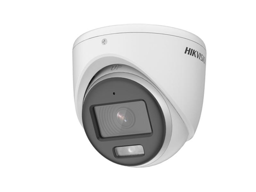 [104652] CAMARA DE VIGILANCIA HIKVISION, ANALOGA, DOMO TURRET TURBOHD 3K, 5MP, MICRÓFONO INTEGRADO, LENTE 2.8 MM, IMAGEN A COLOR 24/7 (COLORVU) 40 MTS LUZ BLANCA , EXTERIOR IP67, MICROFONO