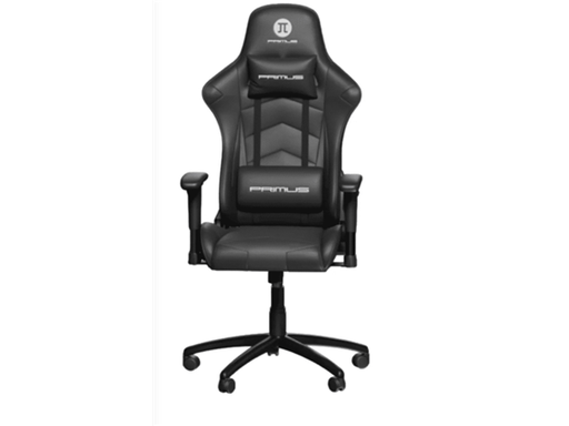 [107564] SILLA GAMING PRIMUS THRONO, DE PVC TIPO PIEL, ESPALDAR ALTO AJUSTABLE, REPOSO DE BRAZOS, ESPALDA Y CABEZA, ALTURA AJUSTABLE Y BASE CON RUEDAS ROBUSTAS, NEGRO (PCH-103BK)