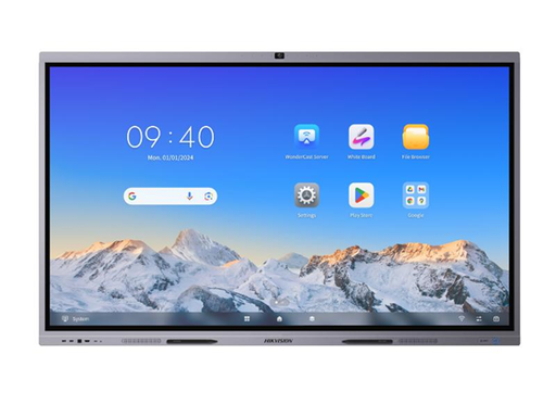 [95764] PANTALLA INTERACTIVA TOUCH HIKVISION DE 86’’, RESOLUCIÓN 4K, ANDROIDE 13, ALTAVOZ INCORPORADO, CAMARA INCORPORADA.