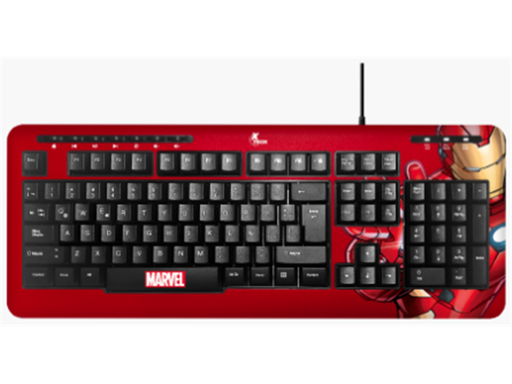 [93203] TECLADO XTECH MARVEL IRON MAN, USB MULTIMEDIA, ESPAÑOL  (XTK-M401IM)
