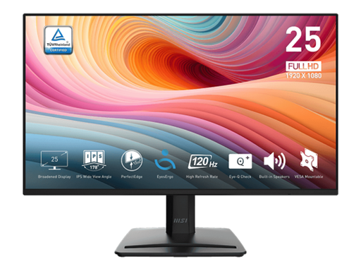 [106051] MONITOR MSI MP252 E2 24.5", 2X HDMI, 1X DISPLAY PORT, 120 HZ RAPID IPS FHD, 1920 X 1080.