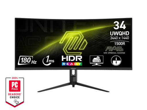 [106050] MONITOR MSI 342CQR, E2 34" , 2X HDMI, 1X DP, 180 HZ, VA PANEL, 4K GAMING MONITOR CURVED FREESYNC PREMIUM (AMD ADAPTIVE SYNC) 3440 X 1440.