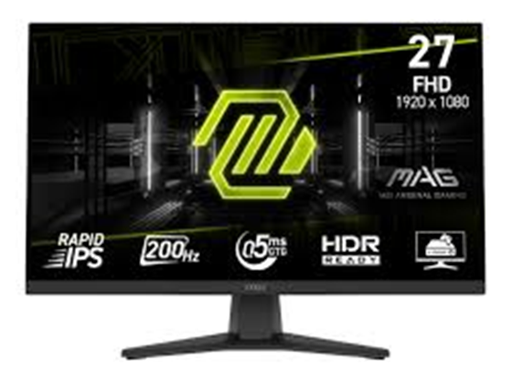 [107472] MONITOR MSI MAG 272F GAMING, 27", IPS FHD 200HZ , 1 X DISPLAYPORT 1.2A, 1 X HDMI 2.0B, 1 X 3.5 AUDIO JACK (OUT), RAPID IPS, AMD FREESYNC PREMIUM