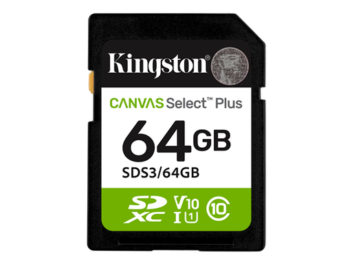 [107946] MEMORIA SD 64GB KINGSTON, SDXC, UHS-I, CLASE 10