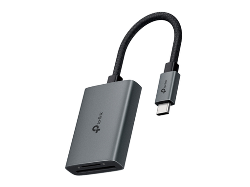 [108040] ADAPTADOR TP-LINK USB 3.0 TIPO-C A SD Y MICROSD 3.0. COMPATIBLE CON TARJETAS SD Y MICROSD(TF).  ADMITE TARJETAS SD, SDHC, SDXC, MICROSD, MICROSDHC, MICROSDXC DE HASTA 2 TB. VELOCIDADES HASTA 5 GBPS.