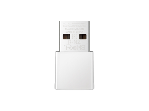 [108088] ADAPTADOR TP-LINK MERCUSYS MA30N USB 2.0 DUAL BAND AC1300, INTERFAZ DE ENTRADA: 1 PUERTO USB2.0, INTERFAZ DE SALIDA: WI-FI DUAL BAND.