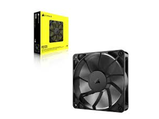 [108171] ABANICO CORSAIR RS120 PARA CASE 120MM NEGRO, RODAMIENTO MAGNETICO, CONECTOR PWM 4 PINES EN CADENA (CO-9050188-WW)
