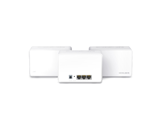 [108163] ROUTER HALO H80X (3-PACK) TP-LINK MERCUSYS, 3000 MBPS, 802.11AX, 5 GHZ, WI-FI MESH AX3000, 3 PUERTOS GIGABIT POR UNIDAD. IDEAL PARA HOGARES DE HASTA 650?M² Y CONEXIONES ESTABLES EN MÁS DE 150 DISPOSITIVOS.