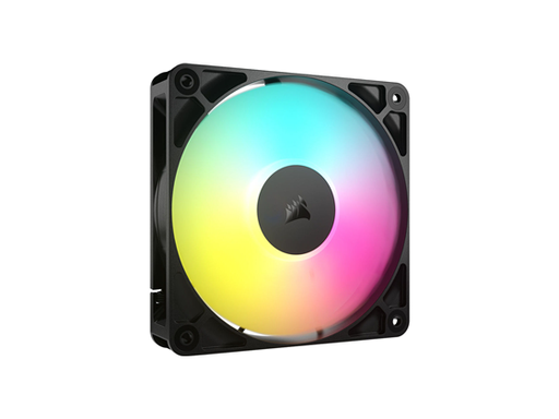 [108169] ABANICO CORSAIR RS120 ARGB PARA CASE 120MM NEGRO, RODAMIENTO MAGNETICO, CONECTOR PWM 4 PINES EN CADENA (CO-9050180-WW)