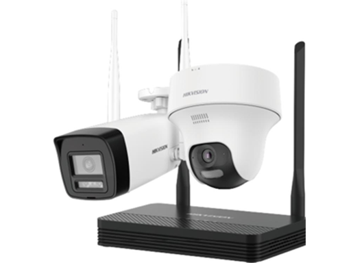 [108352] CAMARA DE SEGURIDAD HIKVISION EN KIT 1 CAMARAS BULLET 2 MP, 1 CAMARA DOMO TURRET 4 MP, 1 GRABADORA WI-FI, HASTA 512 GB DE ALMACENAMIENTO (NO INCLUYE MEMORIA SD)
