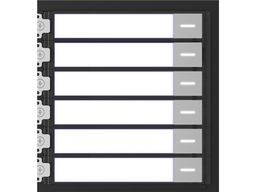 [108344] MODULO DE BOTONES PARA VIDEOPORTERO MODULAR MARCA HIKVISION, LLAMADA DE UN SOLO TOQUE, SOPORTA HASTA 6 MONITORES PRINCIPALES
