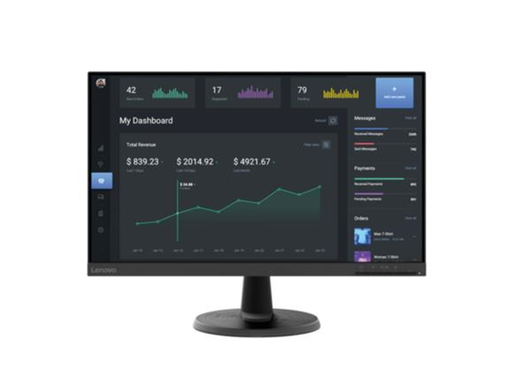 [108454] MONITOR LENOVO THINKVISION C24-40 24", CLASS FULL HD LED, 16:9 – 23.8" – 1920 X 1080 – 16.7 MILLION COLORS – 250 NITS – 4 MS, 75 HZ, AMD FREESYNC, HDMI,VGA ,VESA MOUNT COMPATIBLE.