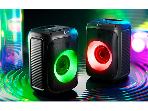 [108468] BOCINA XTECH BOCINA BLUETOOTH CON MICROFONO SONICBLOOM, BLUETOOTH V5.0, 10W, LUCES LED, TIEMPO DE REPRODUCCION 8 HORAS, 1X PUERTO USB, RANUNRA MICRO SD, AUDIO JACK 3.5", BATERIA RECARGABLE, FUENTE 5V 1A