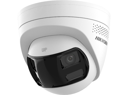 [108626] CAMARA DE VIGILANCIA HIKVISION 6 MP DUAL LENS STITCHED WIDE ANGLE SMART HYBRID LIGHT TURRET, IP, 6MP 30M, MICRÓFONO, IP67,