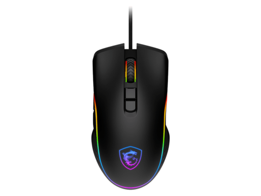 [108749] MOUSE MSI FORGE GM300, USB CON SENSOR ÓPTICO DE NIVEL DE JUEGO, 7200 DPI, 7 BOTONES, LED RGB, APRETONES ANTIDESLIZANTES, COLOR NEGRO