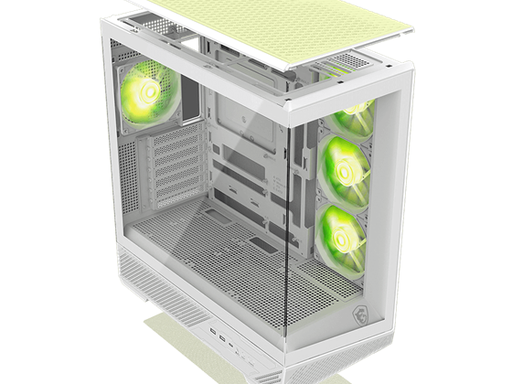 [108770] CASE MSI MAG PANO 130R PZ WHITE, MID-TOWER, GLASS, ATX / MICRO-ATX / MINI-ITX, 2 X USB 5GBPS TYPE-A, 1 X USB 20GBPS TYPE-C, 1X AUDIO/MIC, COLOR BLANCO, 4 ABANICOS PRE INSTALADOS