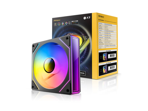 [108986] ABANICO PARA GABINETE ANTEC VISION 120R ARGB 3PK, PAQUETE DE TRES ABANICOS ARGB PWM DE 120MM CON ASPAS DE FLUJO DE AIRE INVERSO, IDEALES PARA INSTALACIÓN EN LA PARTE INFERIOR DEL GABINETE, ILUMINACIÓN ARGB CON DISEÑO DE ESPEJO INFINITO CENTRAL Y EFECTOS LINEALES EN EL MARCO, CONTROL DE VELOCIDAD PWM HASTA 1800 RPM, RODAMIENTO HIDRÁULICO, INCLUYE CONTROLADOR ARGB DEDICADO.