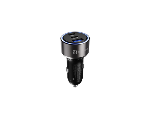 [109453] ADAPTADOR DE CARGA USB PARA VEHÍCULO KLIP XTREME, 60W, 2X USB-C + 1X USB-A (KCC-060)