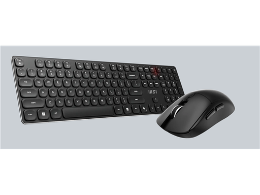 [109661] TECLADO Y MOUSE MSI FORGE K210 W COMBO US, INALÁMBRICO 2.4 GHZ, INTERRUPTORES SCISSOR, SENSOR ÓPTICO AJUSTABLE 1000/1200/1600 DPI, TECLADO 108/109/112 TECLAS, MOUSE 6 BOTONES, BATERÍA RECARGABLE (HASTA 120 H TECLADO / 30 H MOUSE), IDIOMA INGLES (LAYOUT US), WINDOWS 10/MAYORES, COLOR NEGRO (FORGE K210 W COMBO US)