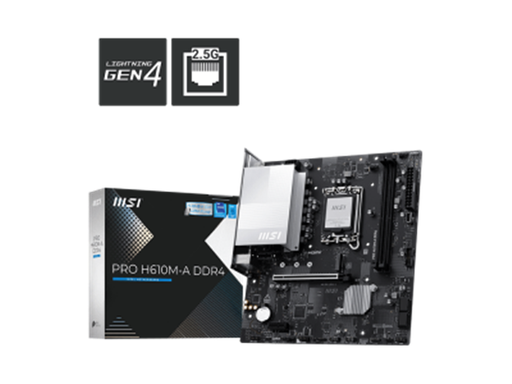 [109664] MB MSI PRO H610M-A DDR4 LGA 1700 INTEL H610, 2 SLOT DDR4, ATX,  INTEL