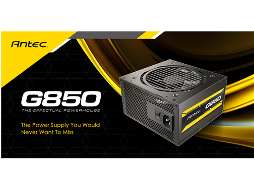[109741] POWER SUPPLY ANTEC G850, POTENCIA DE 850W CON CERTIFICACIÓN 80 PLUS GOLD (230V EU). DISEÑO SEMI-MODULAR CON CABLES PLANOS (FLAT CABLE) PARA MEJOR GESTIÓN DE ESPACIO. INCLUYE UN ABANICO SILENCIOSO DE 120MM CON CONTROL TÉRMICO AVANZADO. PROTECCIÓN DE GRADO INDUSTRIAL CIRCUITSHIELD (OCP, OVP, SCP, ENTRE OTROS). CUENTA CON (1) CONECTOR MB 24-PIN, (2) CPU 8-PIN, (4) PCI-E 8-PIN, (6) SATA Y (3) MOLEX.