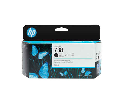 [109851] CARTUCHO HP 738 - 498N4A - BLACK (NEGRO) - 130ML - PARA IMPRESORA DESIGNJET T850 / T850 MFP / T950 / T950 MFP.