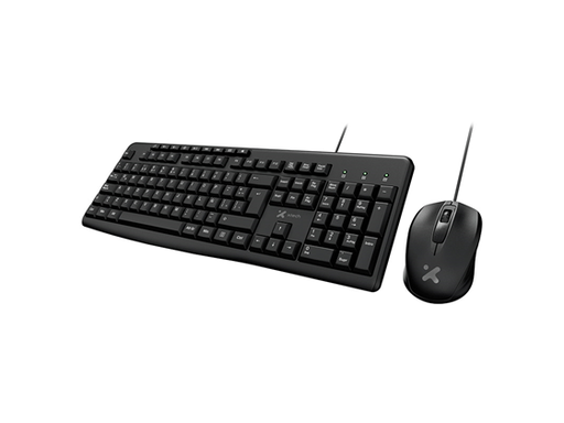 [109875] TECLADO MOUSE COMBO XTECH USB, MULTIMEDIA, OPTICAL MOUSE, ESPAÑOL. NEGRO
