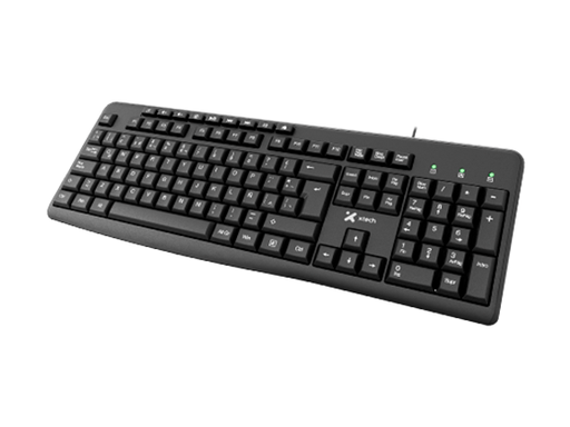 [109869] TECLADO XTECH USB MULTIMEDIA NEGRO, ESPAÑOL  (XTK-140S)