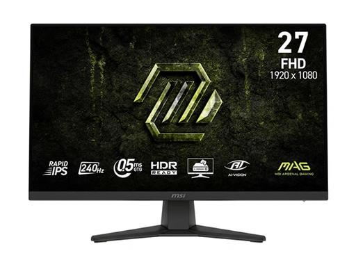 [110069] MONITOR MSI MAG 272F X24, 27", 240 HZ, RAPID IPS, FLAT, FHD, 1920 X 1080, 2X HDMI, 1X DISPLAYPORT 1.2A, COLOR NEGRO