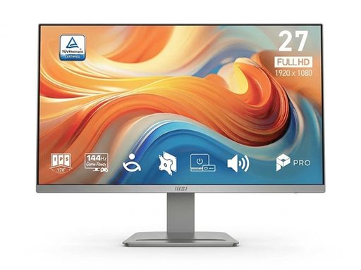 [110067] MONITOR MSI PRO MP273W E14A, 27", 144 HZ, IPS FLAT, HD, 1920 X 1080, TECNOLOGIA EYESERGO. AMD FREESYNC 1X HDMI, 1X DISPLAYPORT 1.2A, 1X DC JACK, 1X VGA, COLOR BLANCO