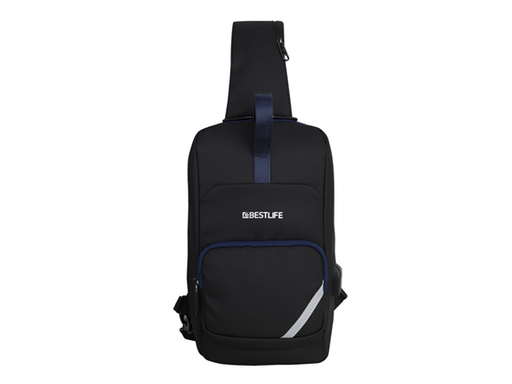 [110099] BULTO PARA TABLET BESTLIFE 11" TIPO MOCHILA BANDOLERA, IMPERMEABLE, COMPARTIMENTO PRINCIPAL CON DIVISORES, SALIDA USB PARA CARGA Y BOLSILLO OCULTO, NEGRO