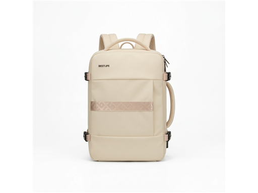 [110095] BULTO PARA LAPTOP  BESTLIFE 15.6" TIPO MOCHILA DE VIAJE, COMPARTIMENTO PRINCIPAL HASTA 180º, IMPERMEABLE, BOLSILLO DELANTERO Y BOLSILLO OCULTO, BLANCO