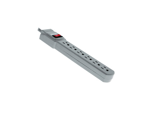 [110160] PROTECTOR REGLETA FORZA - 6 SALIDAS - 90 JOULES / 1875 WATTS, ETL CERTIFIED - 110V, CON RETARDANTE CONTRA FUEGO (FSP-601UL)