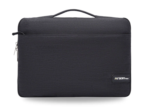 [101615] BULTO PARA LAPTOP ARGOM 13' Y 14" TIPO SLEEVE, FITS, IMPERMEABLE, COMPARTIMENTO PRINCIPAL Y BOLSILLO DELANTERO, INTERIOR SUAVE PARA MAYOR PROTECCION, NEGRO