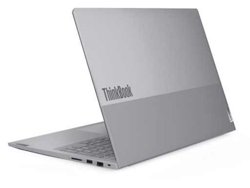 [110459] LAPTOP LENOVO THINKBOOK 16" G8, 16" IPS WUXGA, INTEL CORE 5 210H (8 NÚCLEOS), 16GB DDR5, 512GB SSD NVME PCIE 4.0, ANTIRREFLEJO, WINDOWS 11 PRO, WI-FI 6, BLUETOOTH 5.2, GRÁFICOS INTEL INTEGRADOS, 1X USB-C THUNDERBOLT 4 (CON DISPLAYPORT Y CARGA), 1X USB-C 3.2 GEN 2, 2X USB-A 3.2, 1X HDMI 2.1, 1X RJ45, LECTOR SD, AUDIO COMBO, TECLADO NUMÉRICO, LECTOR DE HUELLA EN BOTÓN DE ENCENDIDO, CÁMARA FHD CON OBTURADOR DE PRIVACIDAD, COLOR ARCTIC GREY, TECLADO ESPAÑOL (21SH009LFJ).